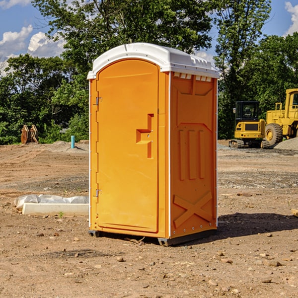 how often are the porta potties cleaned and serviced during a rental period in Nassau